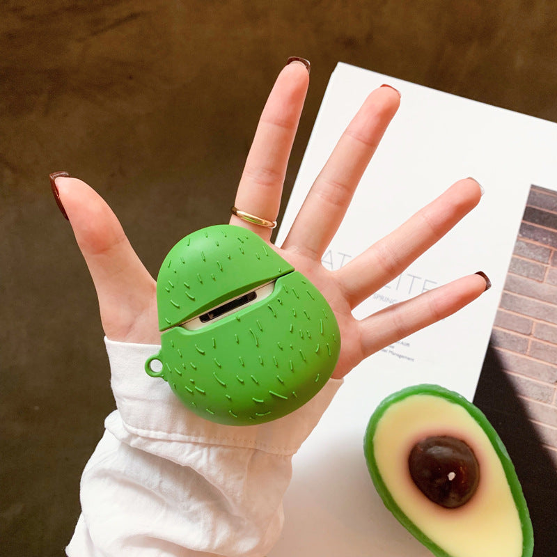 Estuche para auriculares estéreo de silicona resistente a golpes Stereo Avocado Apple Bluetooth 2da generación