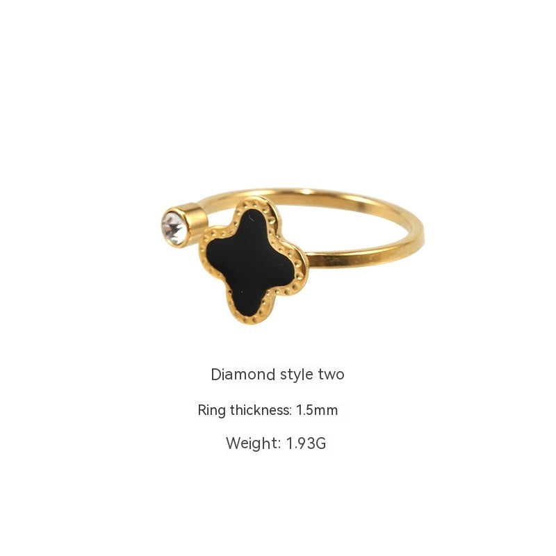 Modeschmuck Titanstahlring Damen Öffnung Nischen-Persönlichkeit