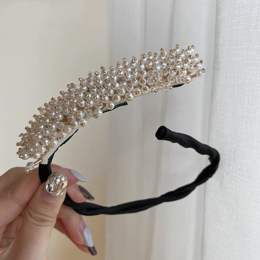 Conjunto de pelo de cristal con perlas y flores de Xiaoxiangfeng