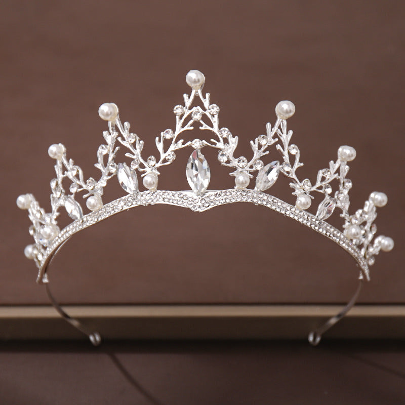 Tiara de pelo de boda nupcial con diamantes de cristal de moda