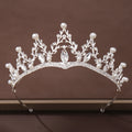 Tiara de pelo de boda nupcial con diamantes de cristal de moda