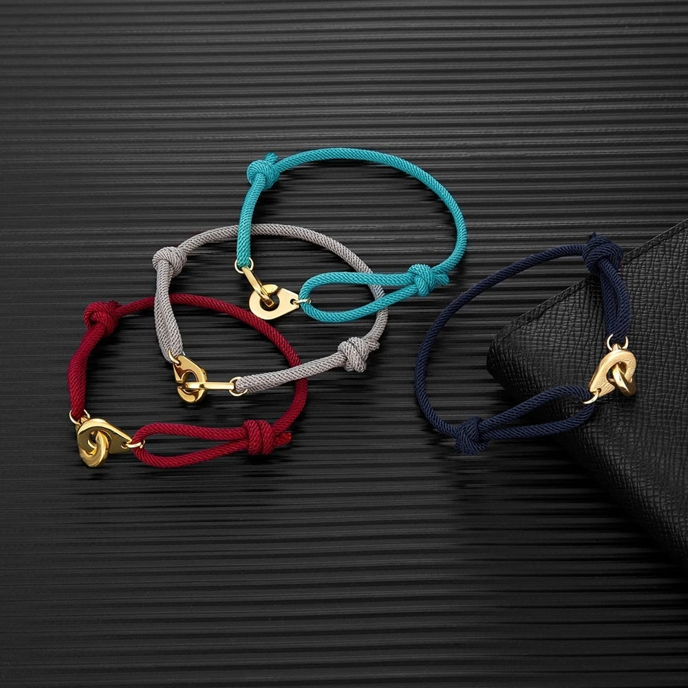 Handschellen-Edelstahlarmband, verstellbares Seilarmband