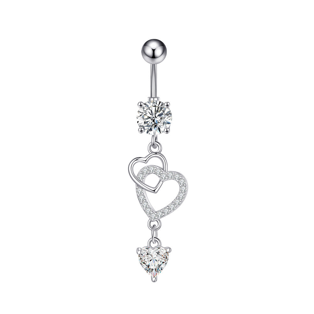 Anillo de ombligo de circonita Piercing de ombligo de joya
