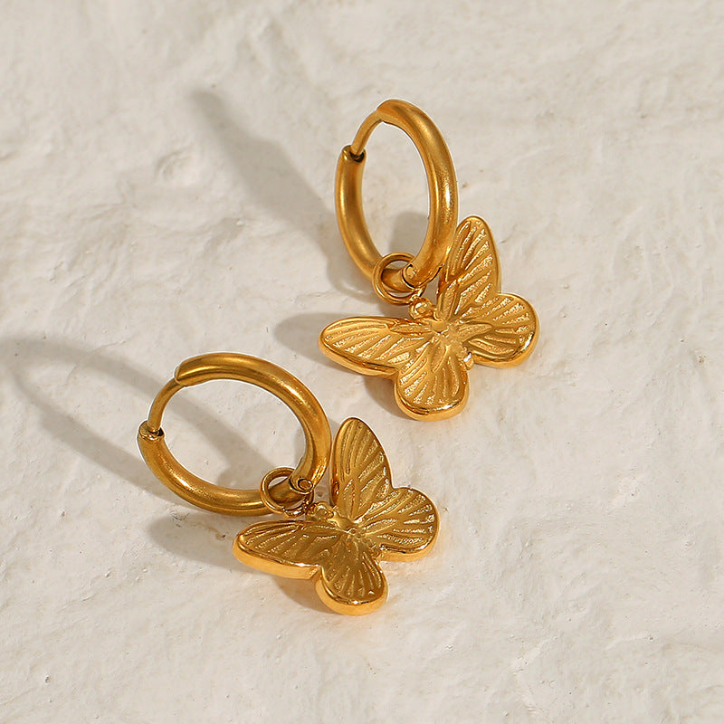 Schmetterlingsarmband Damen 18K Gold Schlangenkette Schmuck