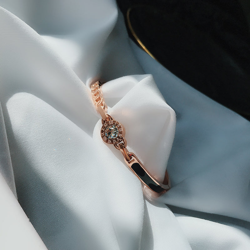 Roségold Titan Stahl Armband Damen Hand Schmuck Net Red