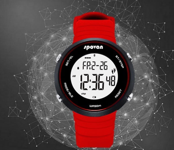 Elegante Bluetooth-Sportuhr mit stilvollem Schrittzähler
