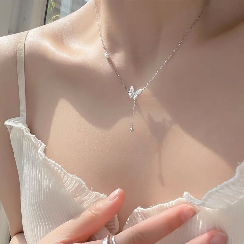 Schmetterling Schlüsselbeinkette für Damen, High-End