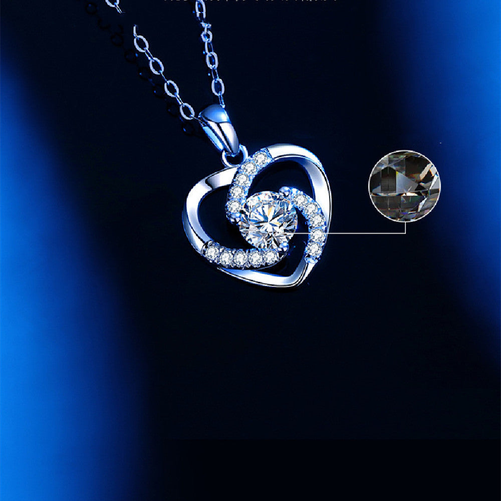 Luxuriöses Platin Moissanit Collier