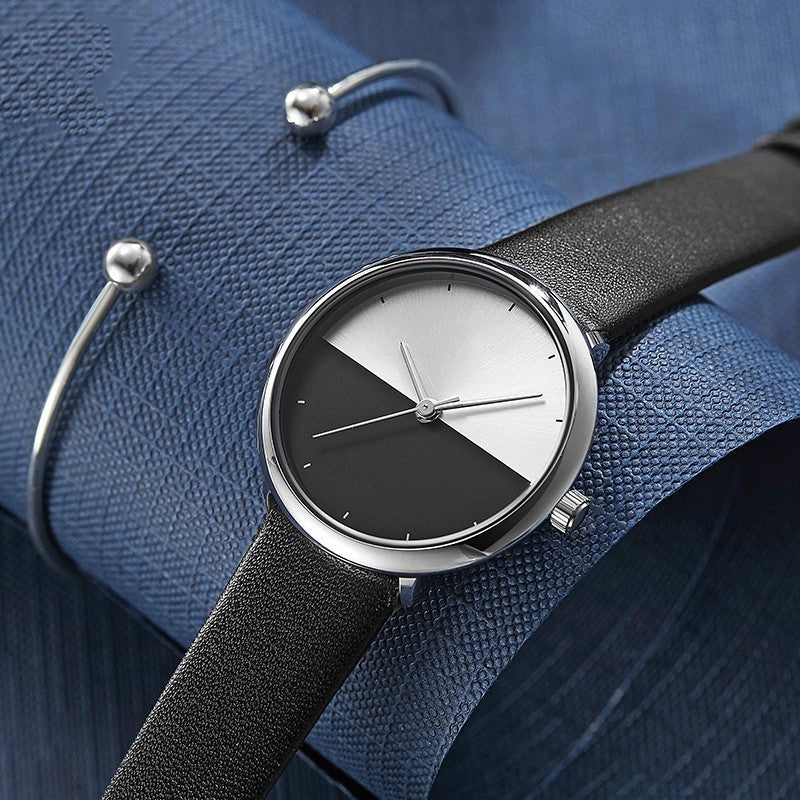 Uhrenarmband Herren Und Damen Auf Dem Tisch Warm Und Kalt Zweifarbig