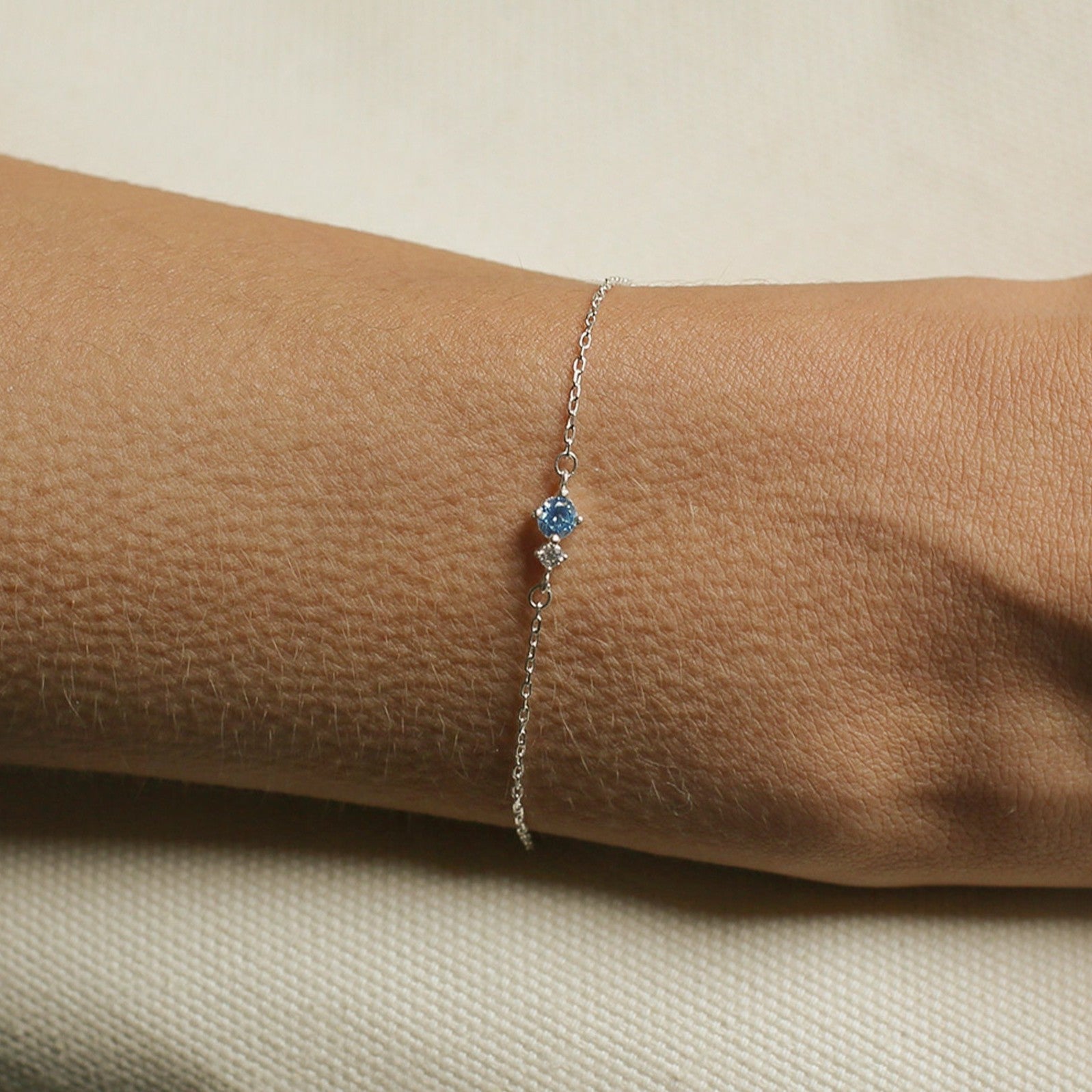 European And American Retro 12 December Flower Bracelet Zircon Birthstone Pendant Bracelet