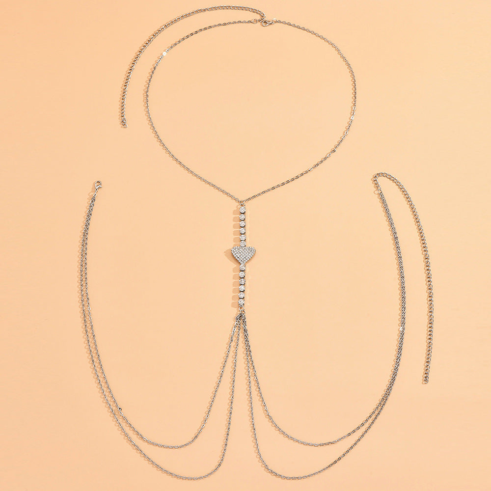 Cadena de borlas multicapa en el cuello Collar de pecho para mujer