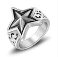Edelstahlring Herren und Damen Stern-Schmuck