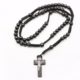 Religiöse Holzkette, Holzkreuz, Christlicher Schmuck
