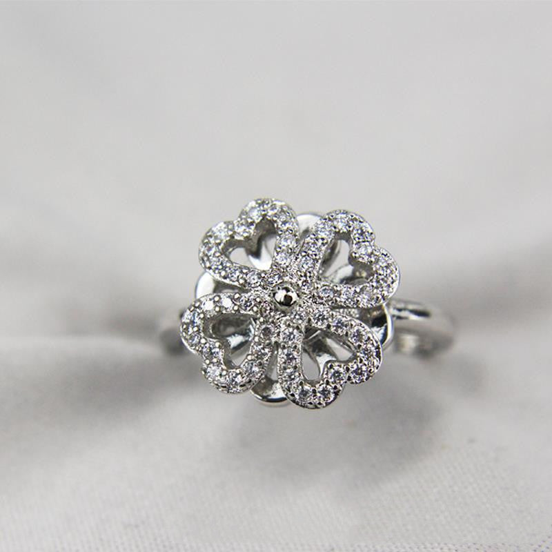 Anillo Giratorio Trébol de Cuatro Hojas para Mujer