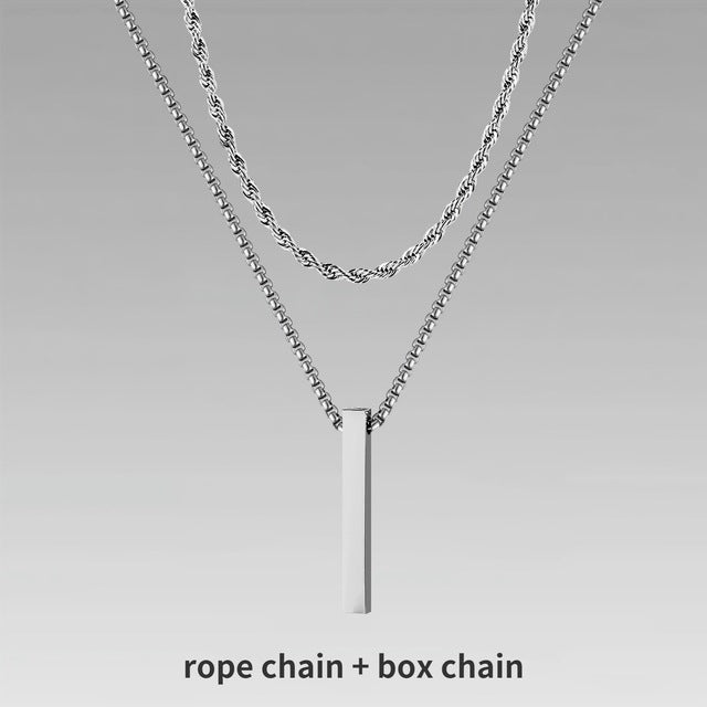 Men's Gift Chain Crystal Necklace