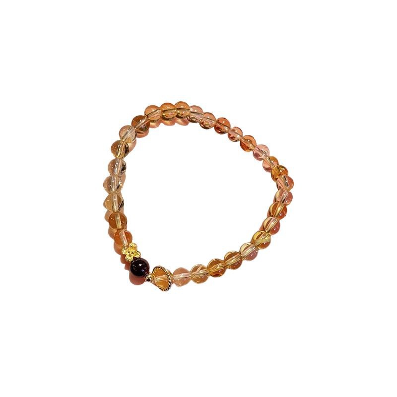 Citrine Agate Flower Bracelet Vintage Graceful And Fashionable