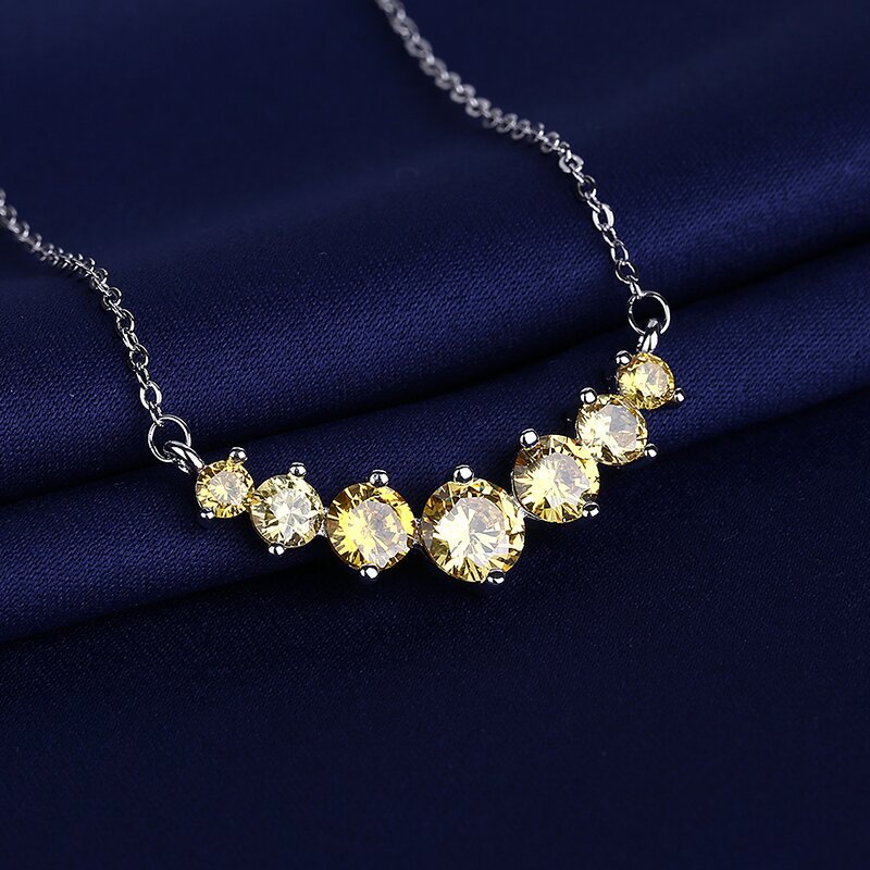 New Zircon Straight Chain Necklace Women's Pendant Collarbone Chain Jewelry