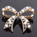 Broche de lazo elegante con perlas, superventas para mujer, combina con todo