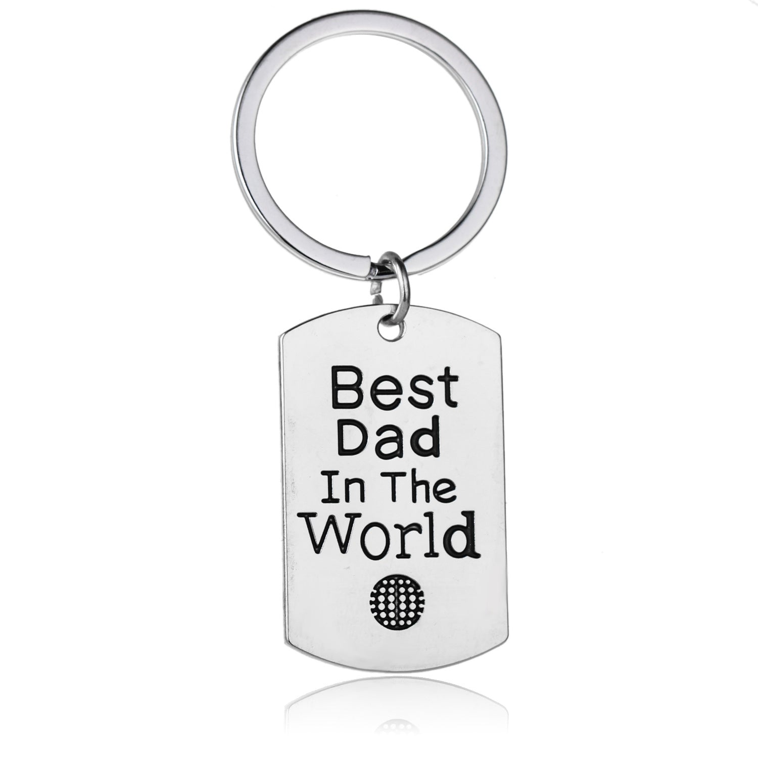 Llavero de Anillo Único para el Día del Padre "El Mejor Papá del Mundo"