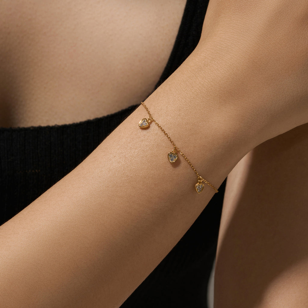 Silbernes Liebesanhängerarmband für Frauen