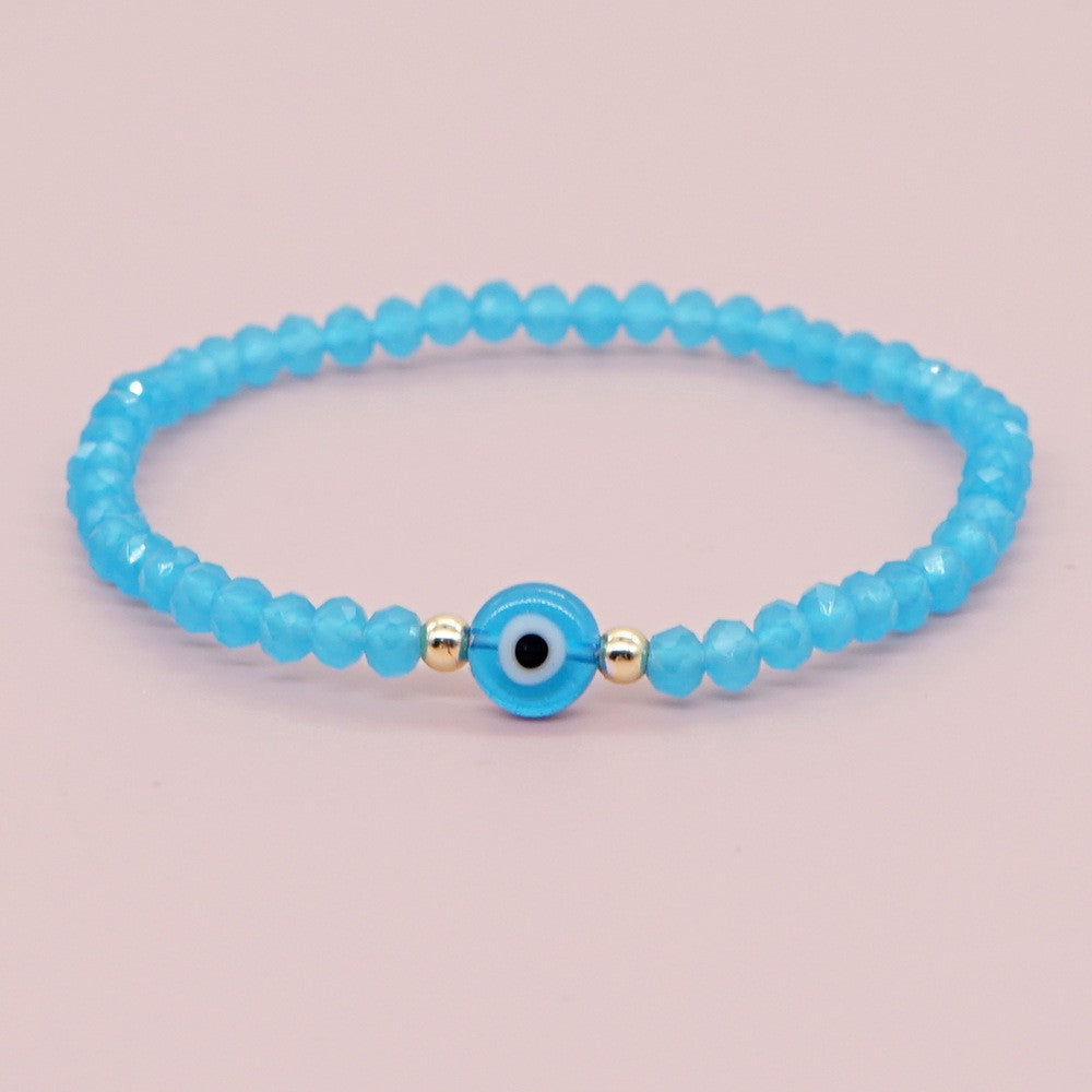 Mehrfarbiges Modisches Geschliffenes Kristallarmband Schlicht
