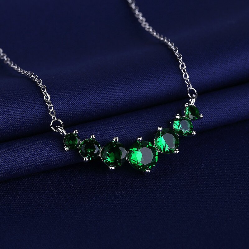 New Zircon Straight Chain Necklace Women's Pendant Collarbone Chain Jewelry