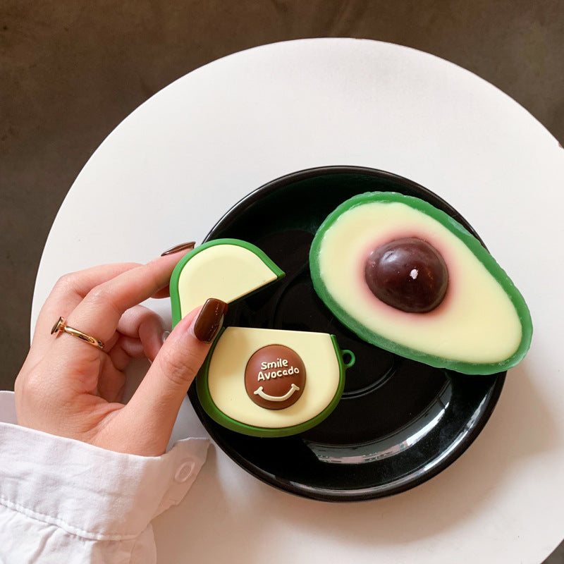Estuche para auriculares estéreo de silicona resistente a golpes Stereo Avocado Apple Bluetooth 2da generación