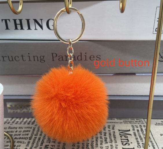 20 Colors Fluffy Fur Pom Pom Keychain Soft Faux Fur-like Ball Car Keyring Key Holder Women Bag Pendant Jewelry