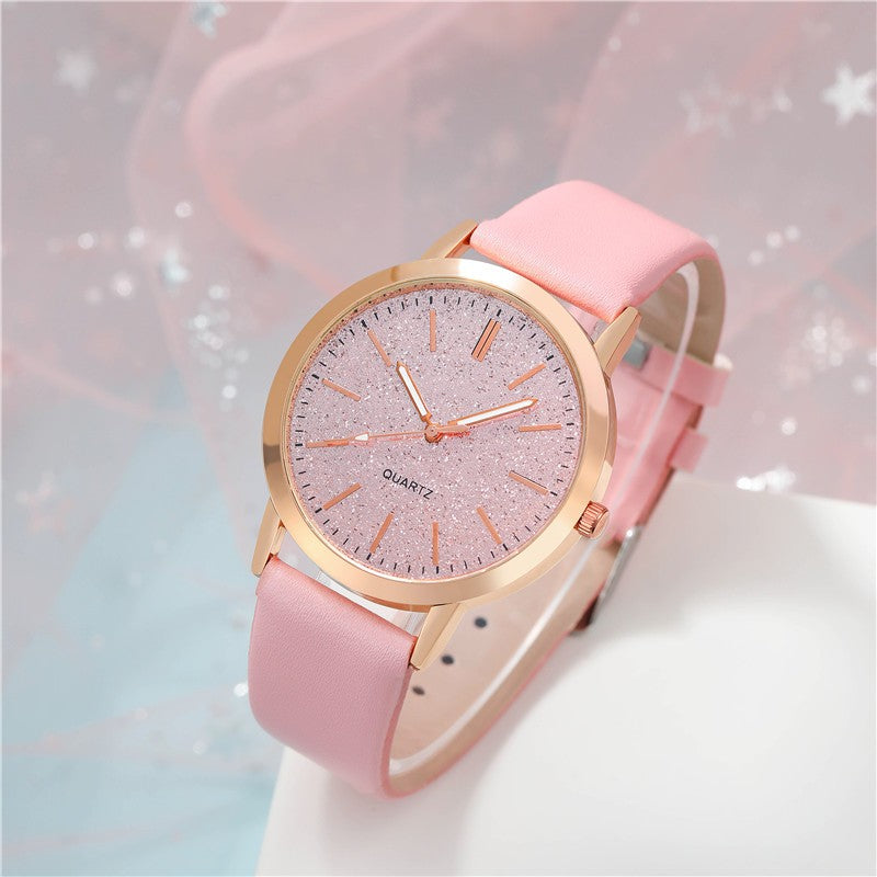 Conjunto de reloj de cuarzo de mujer con puntero redondo