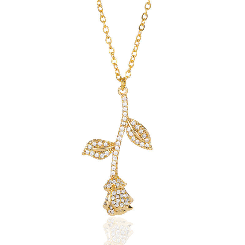 Schmuck Retro Exquisit Persönlichkeit Romantische Rose Zirkon