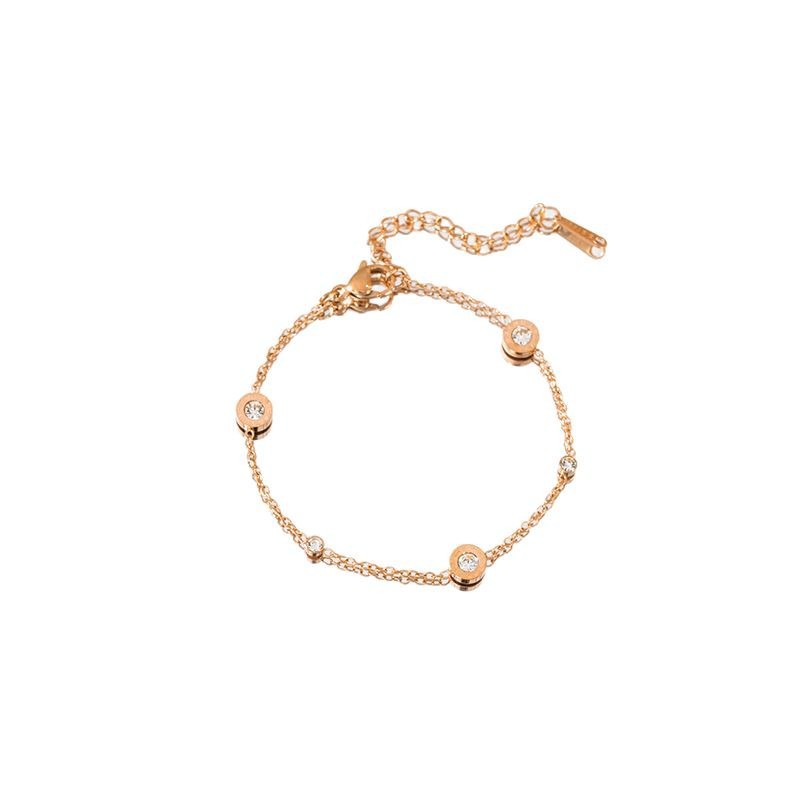 Simple Digital Titanium Steel Bracelet For Women