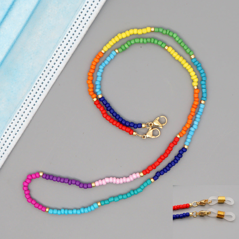 Brillen-Gesichtsmasken-Halskette, Schmuck, Perlen-Schultergurt, modische Sonnenbrillen-Schmuckkordel