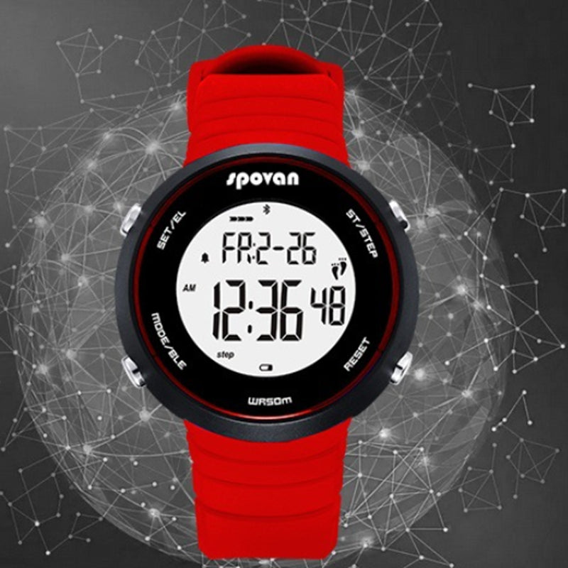 Elegante Bluetooth-Sportuhr mit stilvollem Schrittzähler