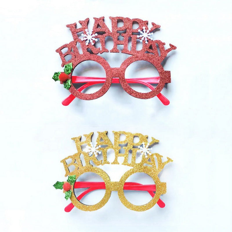Weihnachtliche kreative Partybrille zum Verkleiden