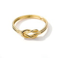 Anillos cruzados de circonita para mujer de acero inoxidable