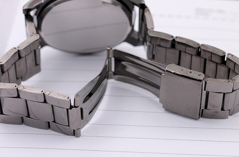 Fashion Gear Kompass Plattenspieler Stahl Uhr Herren Und Damen Paar Uhren