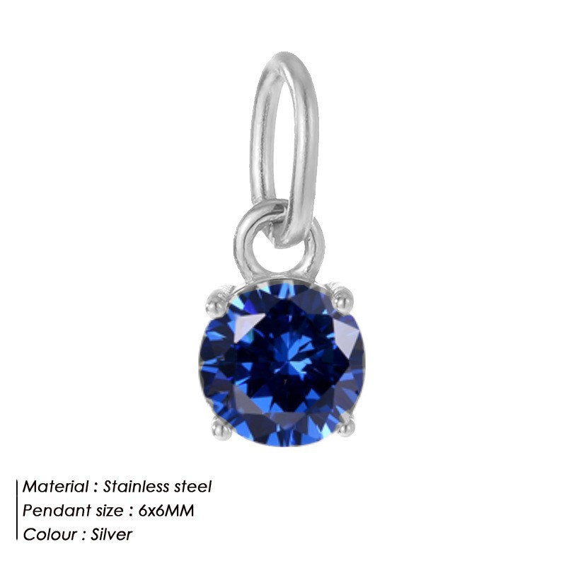 Ornament All-match Neue Edelstahl Runde Accessoires Diamant Damenanhänger