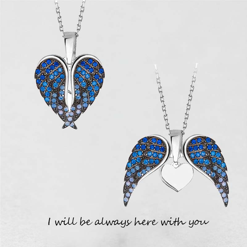 Collar Colgante Corazón Alas de Ángel para Mujer