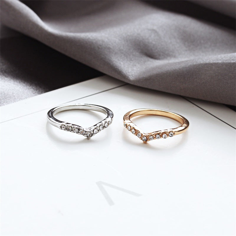 Schmuck Großhandel V-förmiges einzigartiges Diamant-Design