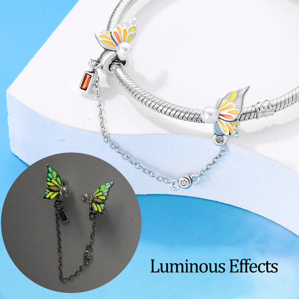 Sicherheitsschnalle Sonne Mond leuchtende Sicherheitskette Kupferbeschichtung 925 Silber DIY Ornament Armband Zubehör