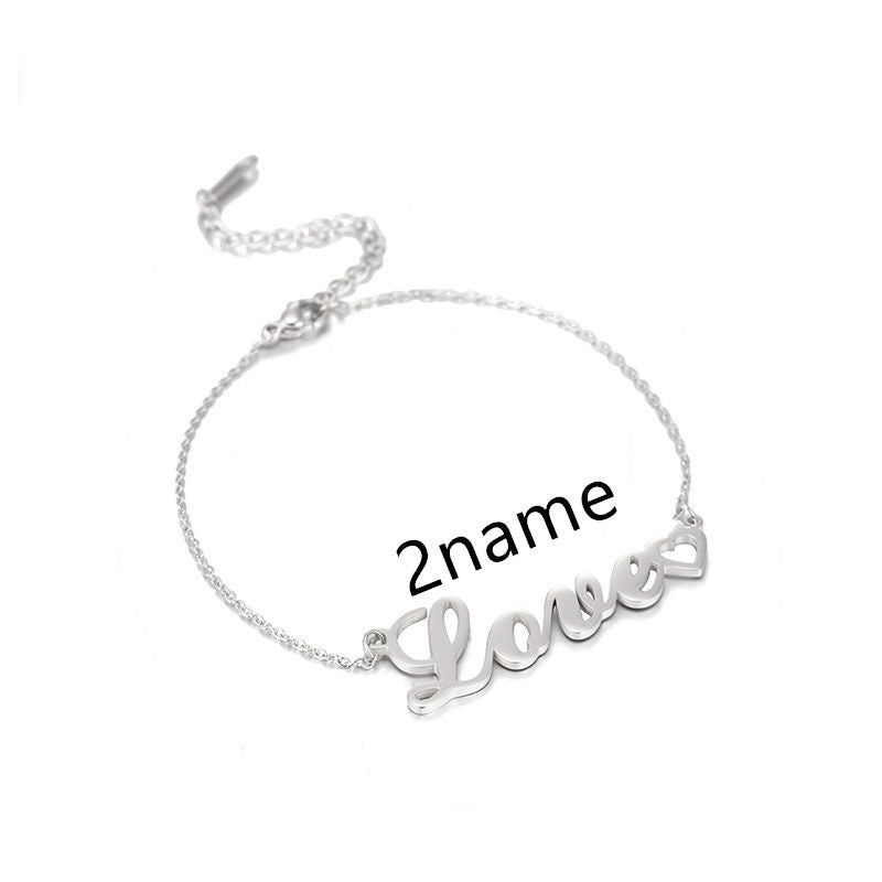 Pulsera personalizada de acero inoxidable con nombre para hacer tú mismo