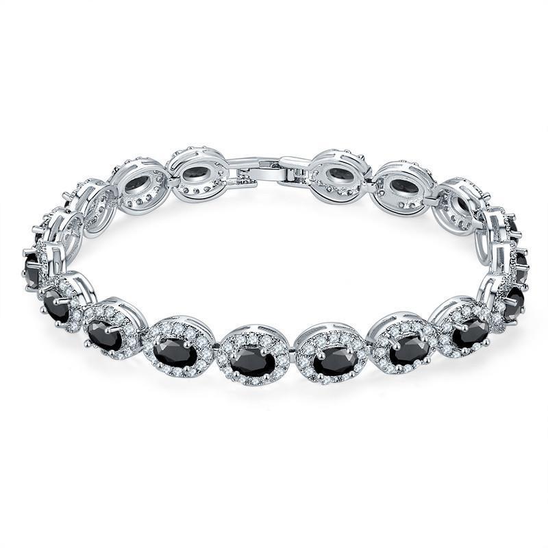 Oval Diamond Zircon Colorful Women's Bracelet