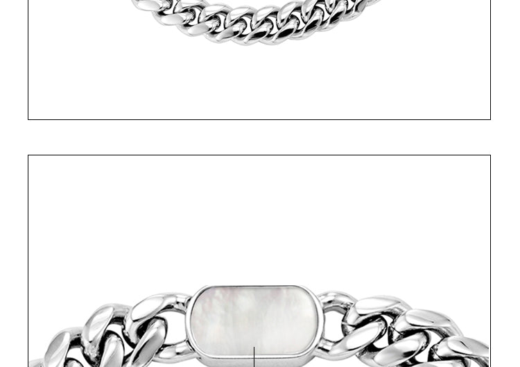 Shell Jewelry Buckle Hip Hop Cuban Bracelet