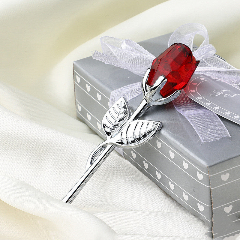 Kristallmetallrose Valentinstag kleines Geschenk Hochzeit
