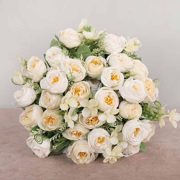 Hochzeitsführer-Layout-Simulation 5 Zinken 10 Rosen