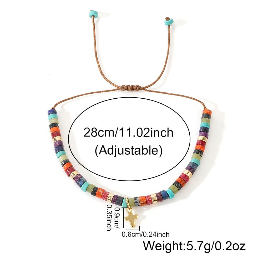 Emperor Stone Spacer Beads Beaded Weave Bracelet