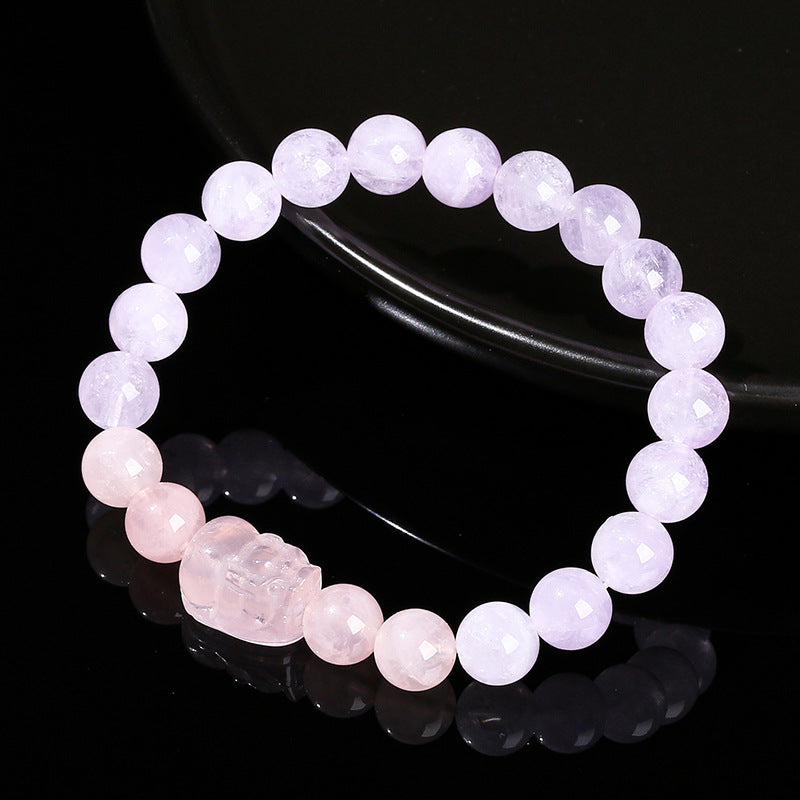 Armband aus natürlicher, violetter Jade, modisch, personalisiert