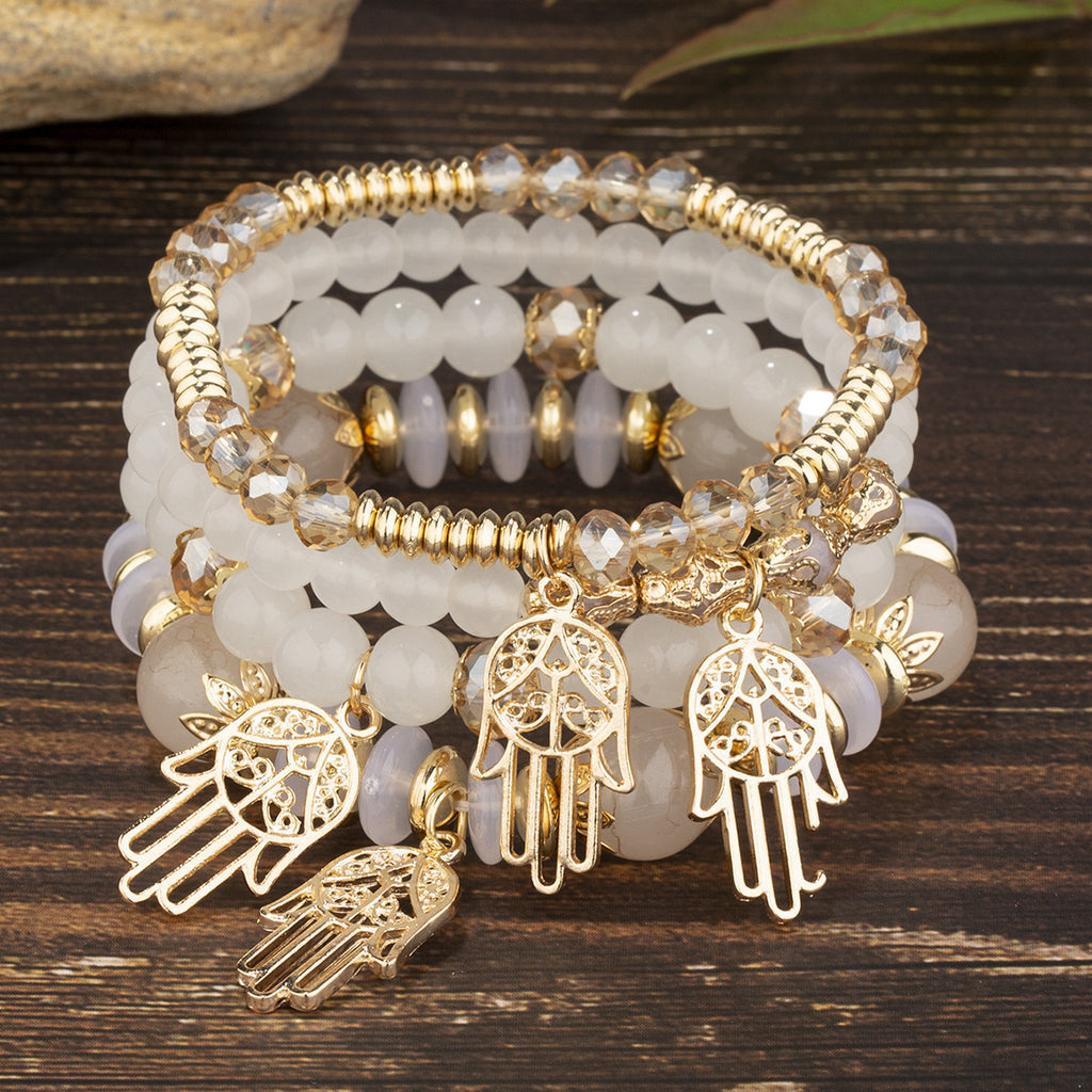 Pulsera bohemia, joyas creativas para mujer, Palma