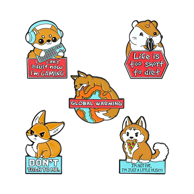 Broche de joyería de la serie de animales lindos creativos de dibujos animados