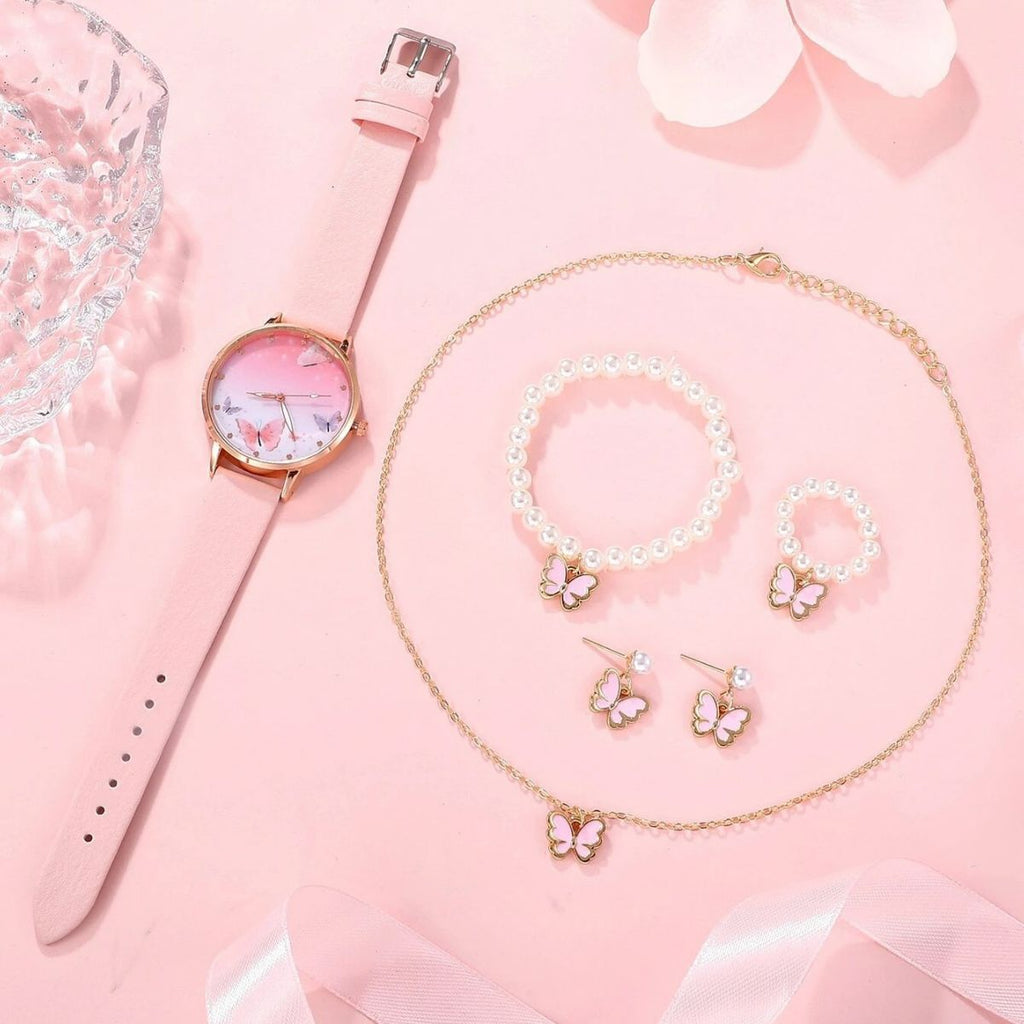 Damen Niedliche Modeuhren-Armband-Set